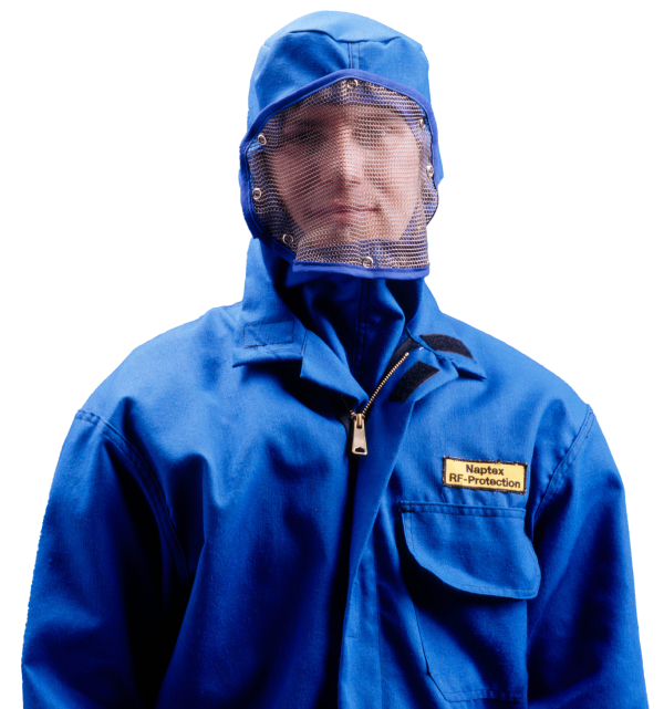 UniTech Radio Frequency PPE and protective blue garment